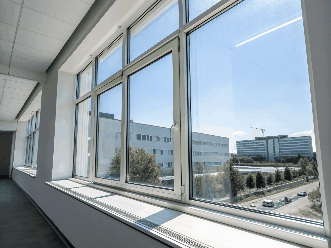 Cortina de cristal apilable en terraza residencial