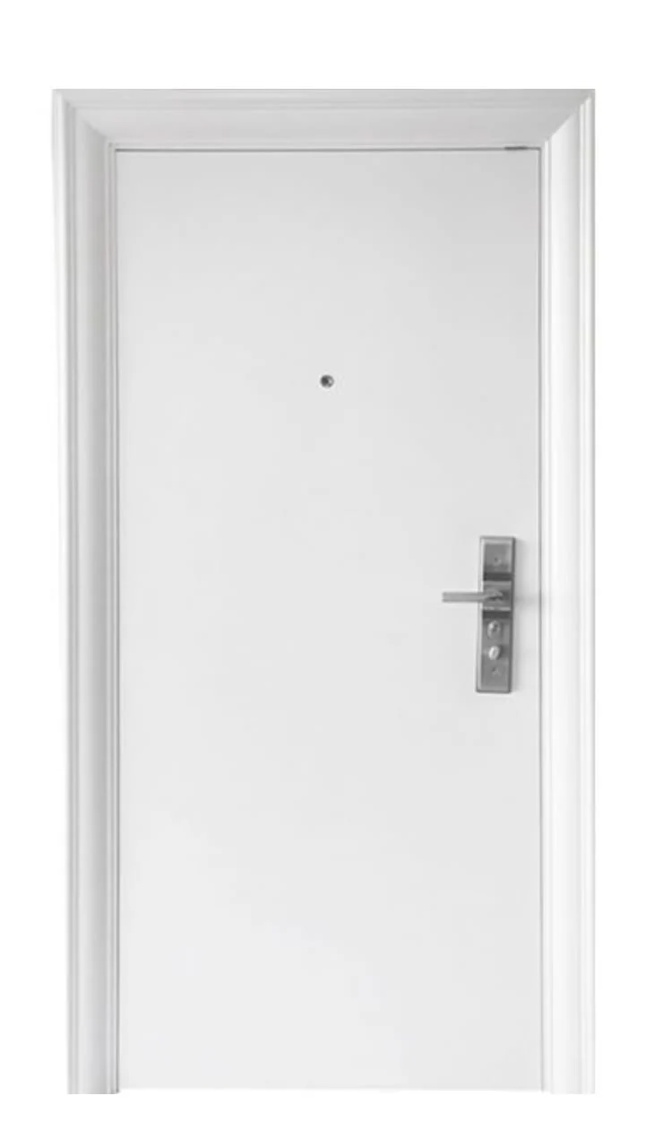 Puerta de seguridad multianclaje blanca lisa - J&N Aluminio Neuquén