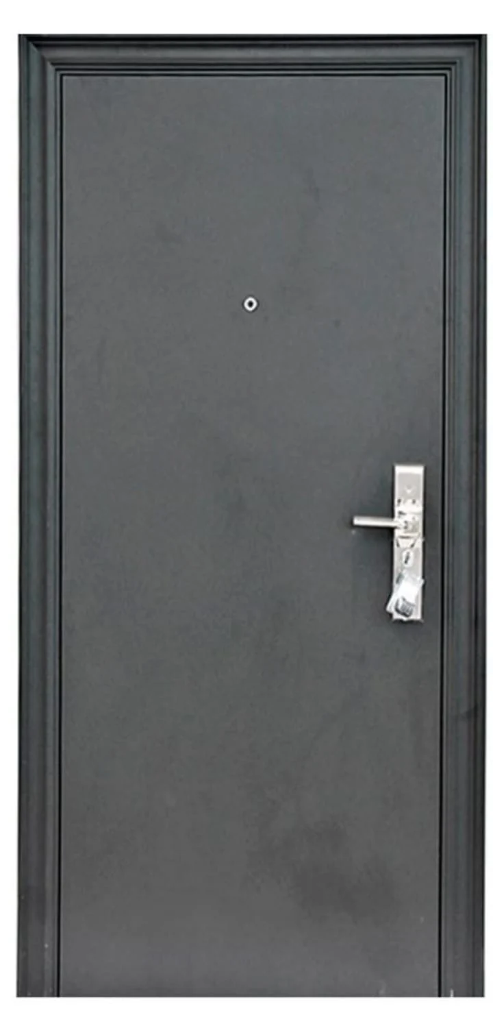 Puerta de seguridad multianclaje gris lisa - J&N Aluminio Neuquén